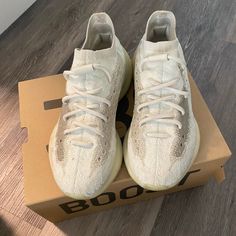 100% Authentic Yeezy Boost 380. Comes With Box. Worn But In Good Condition! These Are The Glow Yeezys. Size Us 6 Men’s. I’m A True 7 And These Fit Perfectly. Bought From Adidas Confirmed App Yeezy 380, Shoes Yeezy, Yeezy Shoes, The Glow, Yeezy Boost, Womens Shoes Sneakers, Gray White, Shoes Sneakers, Size 7