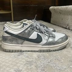 Nike Dunks Golden Gals. Come With Silver And Gold Laces. Used Condition. Size 8 Gold Lace, Nike Dunks, Womens Shoes Sneakers, Silver Gold, Shoes Sneakers, Conditioner, Womens Sizes, Women Shoes, Nike