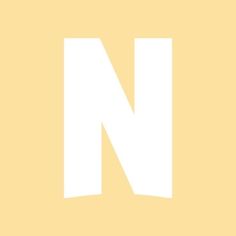 the letter n is shown in white on a yellow background