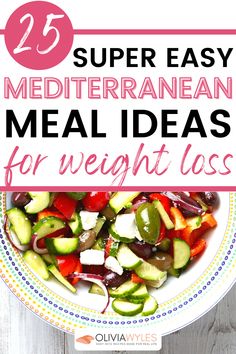 Mediterranean Diet Recipes for Weight Loss Quick Healthy Recipes, Easy Mediterranean Diet, Easy Mediterranean Recipes, Low Carb High Fat Diet, Best Diet Foods