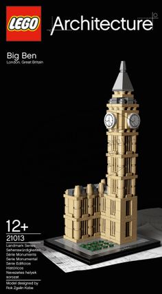 the front cover of lego architecture big ben