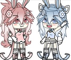 Cute Gacha Life Outfits Soft, Gacha Bunny Outfit, Matching Gacha Life Outfits, Soft Kawaii Aesthetic, Melanie Martinez Anime, Toothless And Stitch, Gacha Designs