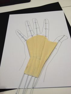 an image of a hand made out of paper