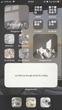 an iphone screen showing the homepage for a bed and breakfast menu