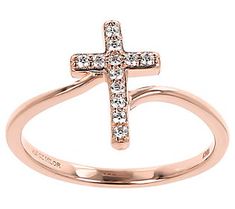 Let your faith shine with this simple and sophisticated sterling silver cross ring. White Gold Cross-shaped Promise Ring, Elegant Cross-shaped Promise Ring, Sterling Silver Cross Ring For Promise, Cross Ring, Sterling Silver Cross, Gold Cross, Ring Size Guide, Silver Cross, Ring Sterling Silver