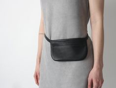 Flat Genuine Leather Belt Bag in Black, Flat Bum Bag, Metallic Hip Bag, Fanny Pack Outfit Designer, Leather Hip Bag, Slimmer Belt, Black Leather Flats, Leather Fanny Pack, Festival Bag, Leather Belt Bag, Bum Bag, Hip Bag