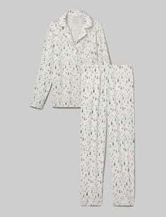 Women's Downtime Long Sleeve Pajama Top & Pant Set::Ski Mountain::Swatch Tommy John, Top Pants Set, Sleepwear & Loungewear, Pajama Top, Long Sleeve Pyjamas, Pant Set, Lightweight Fabric, Fabric Care, Pants Set