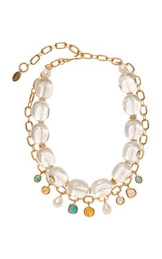 Lizzie Fortunato, S Hook, Pearl Charms, Green Amethyst, Arabesque, Fashion Jewelry Necklaces, Moda Operandi, Quartz Crystal, Citrine