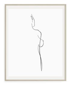 a black and white line drawing of a woman's body on a white background