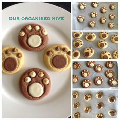 the cookies are made to look like dogs paws