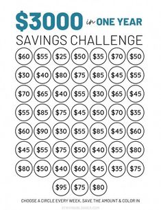 Ultimate Savings Challenges, How To Save 3000 In A Year, Saving 3000 In A Year, Savings Challenge Biweekly Free Printable, Money Saving Challenge For A House, Savings Challenge 3000 In A Year, Annual Savings Challenge, New Year Savings Plan Money Challenge, Save 3000 In A Year