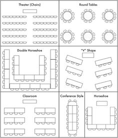 worksheet showing the different shapes and sizes of tables for children to play with