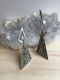 Druzy Pyrite earrings STERLING SILVER large triangle earrings Geometric golden stone earrings Raw pyrite crystal earrings Armenia silver 【FULL DETAILS】 ▶Gemstone: Pyrite ▶RING SIZE: Choose your US size ▶RING WEIGHT: 12 gr ▶EARRINGS WEIGHT: 18.6 gr ▶EARRINGS LENGTH: 78 mm ▶EARRINGS WIDTH: 18 mm ◦* ◦* ◦* ◦* ◦* ◦* ◦* ◦* ◦* ◦* ◦* ◦* ◦* ◦* ◦* ◦* ◦* ◦* ◦* ◦* ◦* ◦* ◦* ◦* ◦* ◦* ◦* ◦* ◦* ◦* ◦* ◦* ◦* ◦* ◦* ◦* ◦* ◦* ◦* ✎ Please, view my store policies before buying this item here. https://www.etsy.com/shop Triangle Silver Jewelry For Party, Silver Triangle Earrings For Party, Silver Triangle Party Earrings, Black Obsidian Jewelry, Pyrite Ring, Pyrite Earrings, Armenian Jewelry, Pyrite Pendant, Triangle Jewelry