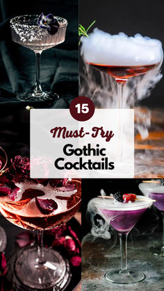 Gothic Cocktails Fancy Halloween Cocktails, Cool Halloween Cocktails, Halloween Wedding Cocktails, Halloween Cauldron Cocktails, Space Themed Alcoholic Drinks, Phantom Of The Opera Themed Cocktails, Wednesday Addams Cocktail, Classy Halloween Cocktails, Tim Burton Cocktails