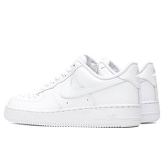 The sought-after Air Force 1 ‘07 is showcased in its popular monochromatic colorway. Its leather base is detailed with perforated holes within the toe cap and side paneling adding to its breathability and comfort. Nike’s Air technology is utilized throughout its inner sole completing the design. DUE TO THE LIMITED NATURE OF THIS PRODUCT, ALL SALES ARE FINAL. THIS ITEM IS NOT ELIGIBLE FOR DISCOUNTS OR SPECIAL PROMOTIONS. All SALES FINAL. Leather upper Rubber outsole Stitched Nike branding Air tec White Air Force 1, White Air Forces, Nike Branding, Air Jordan 3 Retro, Nike Brand, Jordan 3, Clean Shoes, Us Man, White White