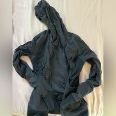 Black Jacket, Size 2, Great Condition Jacket With Hoodie, Dance Studio, Black Jacket, Colorful Hoodies, Hoodie Jacket, Lululemon Athletica, Size 2, Jackets For Women, Jackets & Coats