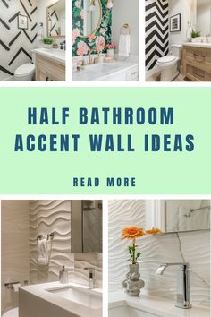 bathroom accent wall ideas with text overlay that reads half bathroom accent wall ideas read more