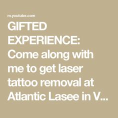 GIFTED EXPERIENCE: Come along with me to get laser tattoo removal at Atlantic Lasee in Virginia Beach! This was April of 2024, but it’s an update on the progress from the last video I posted here. She’s coming along nicely!