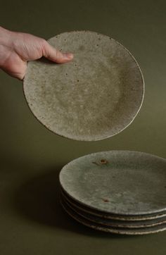 ALT=Ash glazed side plates by Jonathan Wade of Ingot Objects. Handmade Plates, Rustic Ceramics, Stoneware Dinnerware, Pottery Glazes, Side Plate, Ceramic Tableware, Pottery Plates, Stoneware Pottery, Glazes For Pottery