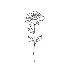 a single rose is shown in black and white on a white background with the word love written