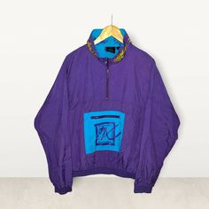 all conditions purple windbreaker 1/4 zip size M. I have no idea what brand this is but if you can tell me I’d love to make a great offer on this garment for you 🤞🏽 in great used condition Vintage Purple Windbreaker For Outdoor, Vintage Purple Windbreaker For Streetwear, 90s Purple Long Sleeve Windbreaker, Purple Long Sleeve 90s Windbreaker, 90s Purple Hooded Windbreaker, Purple Nylon Long Sleeve Windbreaker, Purple Hooded Windbreaker For Streetwear, Purple Long Sleeve Windbreaker For Streetwear, Purple Long Sleeve Track Jacket For Outdoor