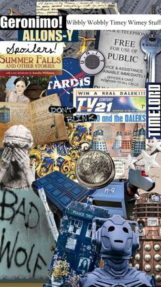 the collage is made up of many different things in this photo, including an image of a doctor who appears to be wearing a blue suit