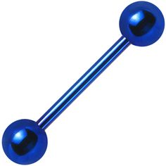 14 Gauge Blue Anodized Titanium Barbell Tongue Ring Tongue Jewelry, Industrial Bar Piercing, Tongue Piercing Jewelry, Tongue Piercings, Tongue Bars, Double Tongue Piercing, Piercing Rings, Double Cartilage Piercing, Tongue Ring