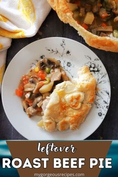 A white flowery plate with a portion of beef pie. Roast Beef Pie, Leftover Beef Recipes, Good Vegetables, Beef Cottage Pie, Pie With Puff Pastry, Beef Pie, Nutritious Dinner, Beef Pies