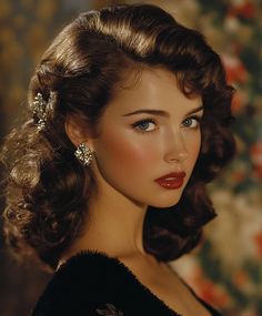 Retro Waves Christmas Hairstyle: Flowing, Soft Retro Curls 70s Wedding Hair, British Hairstyle, Elegant Hairstyles For Medium Hair, Vintage Short Hair, Christmas Hairstyle, Retro Curls, Hollywood Curls, How To Draw Braids