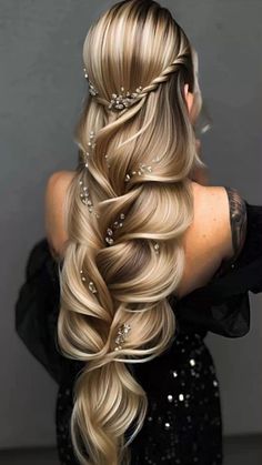 Wedding Hairs, Boho Bridal Hair, Hairstyle Examples, Hair Extensions For Short Hair, Formal Hairstyles For Long Hair, Creative Hair Color, Beautiful Braided Hair, Long Hair Wedding Styles