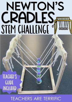 An Unbelievable Adventure with Newton's Cradles - Teachers are Terrific 3rd Law Of Motion, Stem Challenges Elementary, Elementary Stem, Newton's Cradle, Stem Classes, Stem Elementary, Newtons Laws, Engineering Activities, Engineering Design Process