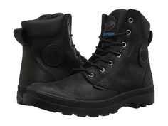 Palladium Pampa Cuff WP Lux Boots Black/Black Palladium Shoes, Best Rain Boots, Palladium Boots, Womens Bogs, Waterproof Leather Boots, Mens Rain Boots, Wedge Ankle Boots, Slip On Boots, Pull On Boots