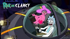 rick and mort in the cockpit of an airplane with caption rick's out on clacky