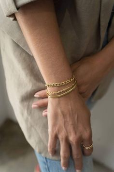 Bracelet Rope, Promise Bracelet, Rope Design, The Promise, Gold Plated Chains, Gold Filled Chain, Bracelet Stack, Minimalist Jewelry