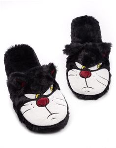 Perfect way to relax in style with the wicked Disney cat, Lucifer! Officially licensed and exclusive to Vanilla Underground, the Lucifer cat slippers for ladies come in a fluffy black material featuring the adorable evil cat, making the perfect gift for fans of the Disney Cinderella movie. The women's house shoes come with a sturdy sole with grip detail and offer an open-back style, perfect for birthdays, Christmas, and Mother's Day presents. Take care of me - We really want to ensure you get the longest life from your product, so please follow the care label instructions carefully and do not hesitate to contact our customer care team if you have any queries. Disney Cinderella Movie, Lucifer Cat, Cinderella Gifts, Slippers For Ladies, Disney Slippers, Cinderella Movie, Magical House, Cat Slippers, Evil Cat