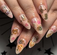 Cuticle Butter, Wild Nail Designs, Cat Nail Designs, Nail Parlour, Nail Stickers Designs, Kitty Nails, Bunny Nails, Medium Almond, Pretty Gel Nails