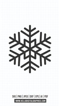 a snowflake is shown with the text svl png files for eps