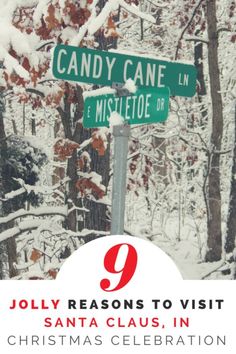 a street sign with the number 9 on it in front of snow covered trees