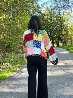 Stay cozy and stylish in our Rainbow Colorblock Chunky Knit Cardigan. This cardigan features a playful rainbow colorblock design and a slightly oversized fit for ultimate comfort. Perfect for adding a pop of color to any outfit. Details: Chunky Knit Colorblock Final sale Size & Chart: Slightly oversized fit Model (outside) is wearing a size medium at 5’4” Colourful Cardigan Outfit, Colourful Cardigan, Cardigan Colorful, Tiktok Fashion, Colored Cardigans, Exclusive Clothing, Chunky Cardigan, Chunky Knit Cardigan, Cardigan Outfits