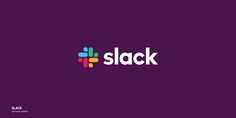 the slack logo on a purple background