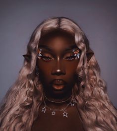 Mythical Creatures Makeup, Goth Fairy Makeup, Love Is The Highest Frequency, Ethereal Black Women, Fairy Shoot, Alt Egirl, Winter Goddess, Fae Aesthetic