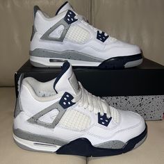 Air Jordan 4 Retro (Gs) Sz 3.5y Shoes Are Like New Condition Only Used One Time Include Original Box Air Jordan 4 White With Air Cushioning For Sports, White Air Jordan 4 With Air Cushioning For Sports, White Air Jordan 4 With Air Cushioning, Casual Air Jordan 4 With Air Cushioning, Sporty White Air Jordan 4 With Air Cushioning, Casual Air Jordan 4 White With Rubber Sole, Casual White Air Jordan 4 With Rubber Sole, Air Jordan 4 With Boost Midsole And White Sole, White Air Jordan 4 With Rubber Sole