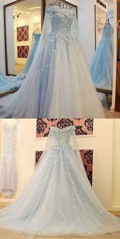 2017 High Quality Charming Blue Off the Shoulder Applique Lace Wedding Dresses with Long Train,220038 Modest Prom Gowns, Off The Shoulder Prom Dresses, Blue Tulle Prom Dress, Princess Evening Dress, Blue Wedding Dress, Prom Dresses Off The Shoulder, Baju Kahwin, Dresses Off The Shoulder, Aurora Dress