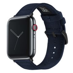 Navy Canvas Apple Watch Band | Navy Blue Apple Watch Strap | BARTON – Barton Watch Bands Casual Blue Watch Accessories, Casual Everyday Watch Accessories, Adjustable, Casual Adjustable Watch Accessories For Everyday, Casual Blue Adjustable Apple Watch Band, Blue Apple Watch, Blue Apple, Black Apple, Apple Watch Case, Blue Watches