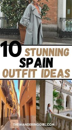 the top ten things to see and do in spain with text overlay that reads 10 stunning