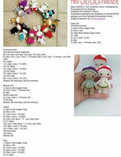 the instructions for making tiny crocheted christmas wreaths with amiyala friends