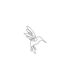 a drawing of a bird flying in the sky