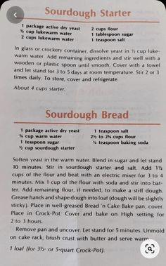 the recipe for sourdough bread