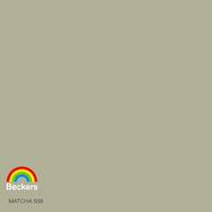 a green wall with the words beckers on it and a rainbow in the middle