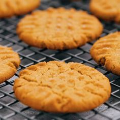 cookies cooling on a rack in the oven